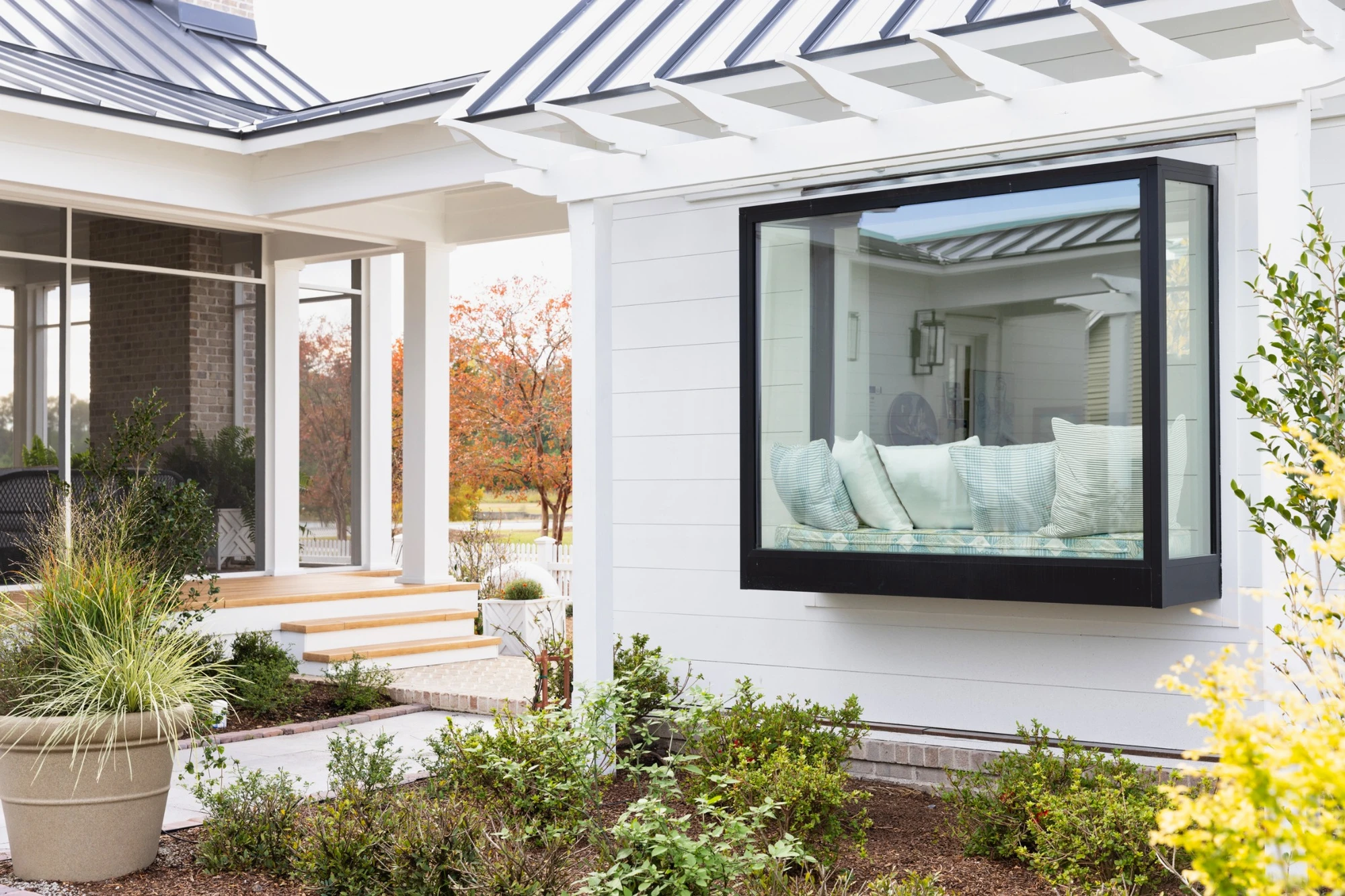 Exterior of a modern Southern home featuring energy-efficient windows designed for durability, natural light, and low maintenance performance