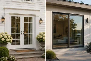 Image of french doors vs sliding glass doors on home exteriors