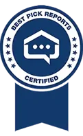 the Best Pick Reports Certified ribbon badge for Davis Window and Door